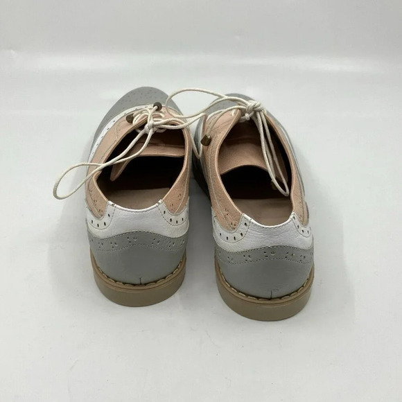 Ana Maria Oxford Pink  Gray Loafers Shoes EU 36 Faux Leather Rockabilly Brogues - Picture 3 of 8